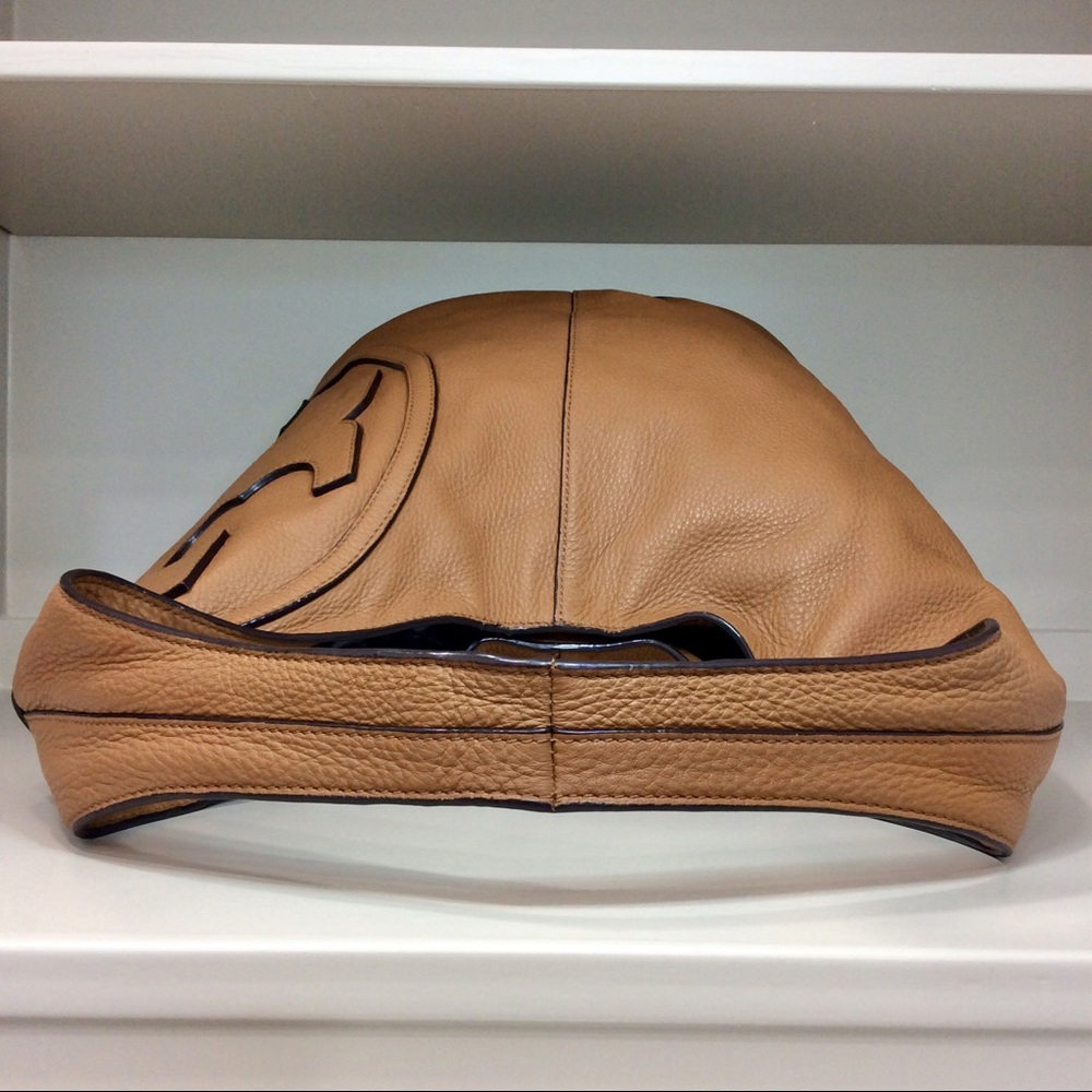 Authentic Rare Tory Burch All T Hobo Shoulder Bag Leather Purse Handbag - Picture 11 of 17